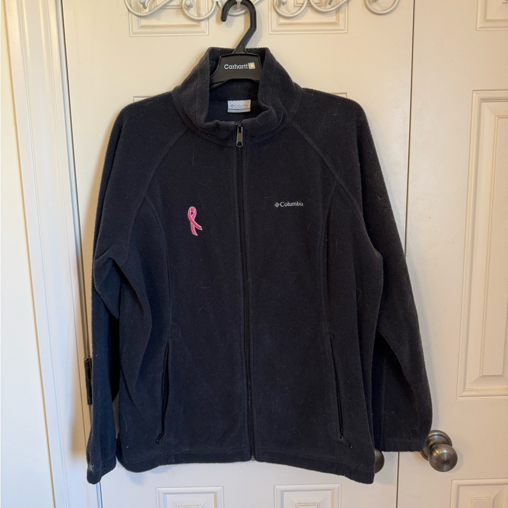 Columbia Black Fleece Jacket w/logo 1X